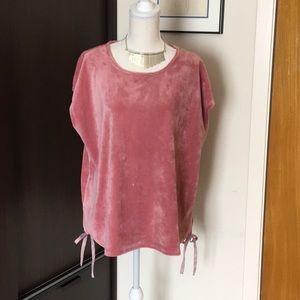 Pink Velour Vince Camuto top